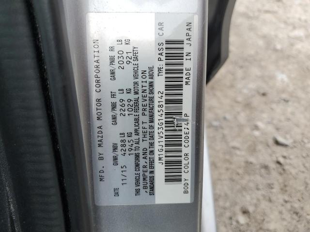 2016 MAZDA 6 TOURING JM1GJ1V53G1458142