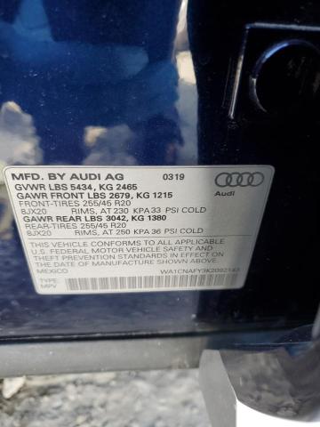 2019 AUDI Q5 PRESTIG WA1CNAFY3K2092143