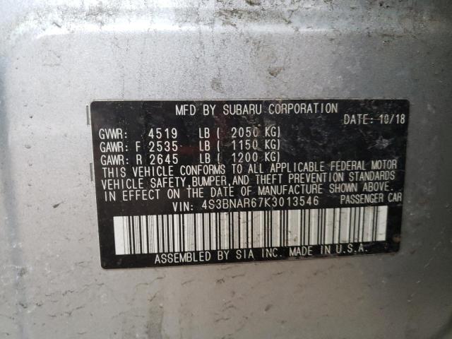 2019 SUBARU LEGACY SPO 4S3BNAR67K3013546