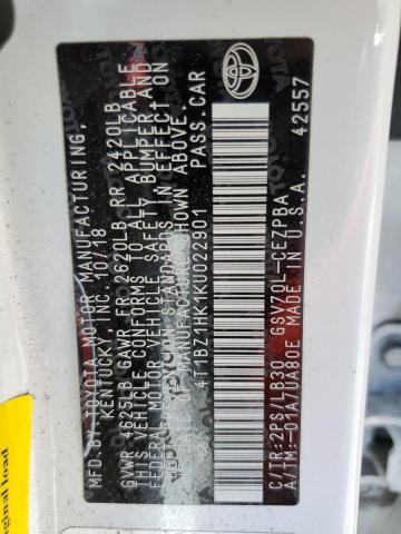 2019 TOYOTA CAMRY XSE - 4T1BZ1HK1KU022901