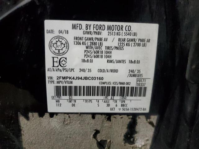 2018 FORD EDGE SEL - 2FMPK4J94JBC03160