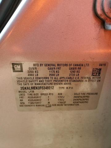2015 GMC TERRAIN SL - 2GKALMEK0F6348012