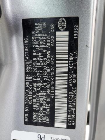 2016 TOYOTA CAMRY LE - 4T1BF1FK2GU201676