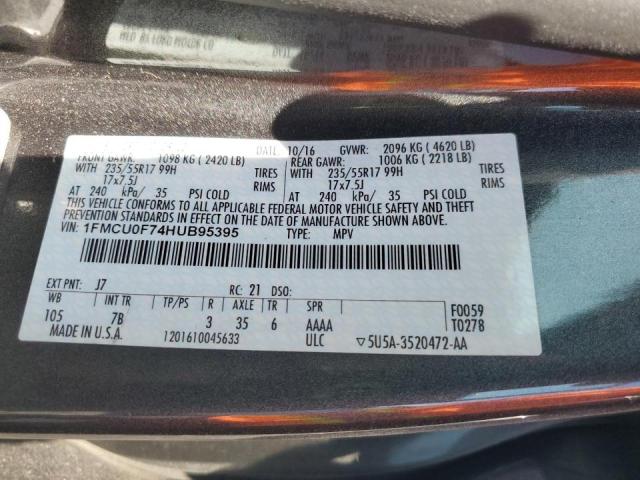 2017 FORD ESCAPE S - 1FMCU0F74HUB95395