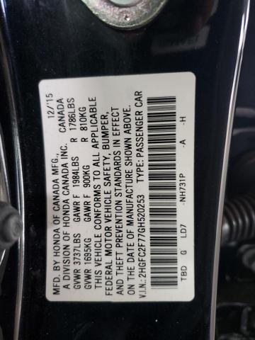 2016 HONDA CIVIC EX - 2HGFC2F77GH520253