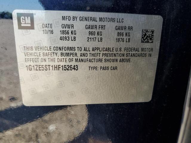 2017 CHEVROLET MALIBU  LT 1G1ZE5ST1HF152643