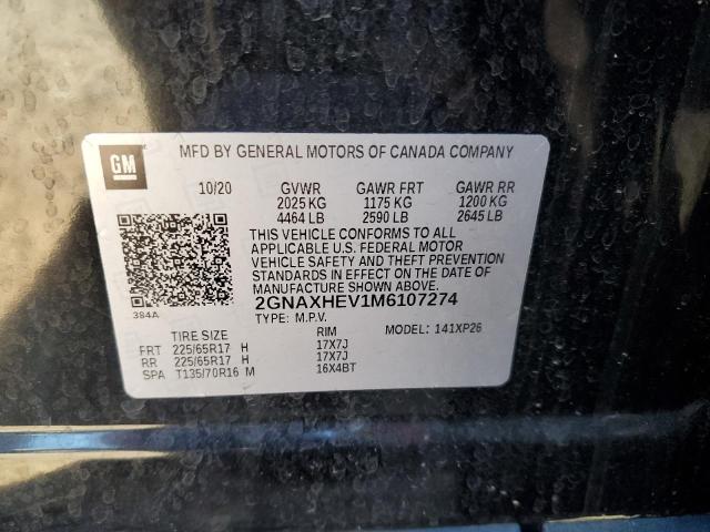 2021 CHEVROLET EQUINOX LS - 2GNAXHEV1M6107274