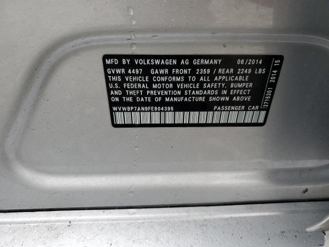 2015 VOLKSWAGEN CC SPORT - WVWBP7AN9FE804395