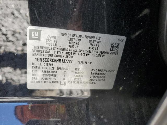 2017 CHEVROLET TAHOE C150 - 1GNSCBKC5HR137727