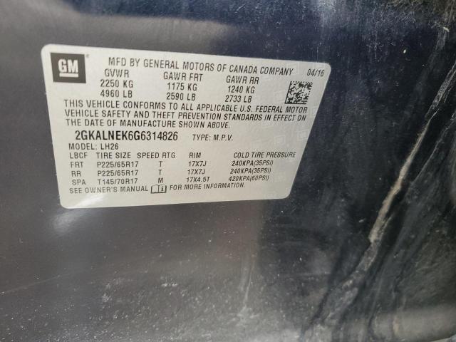 2016 GMC TERRAIN SL - 2GKALNEK6G6314826