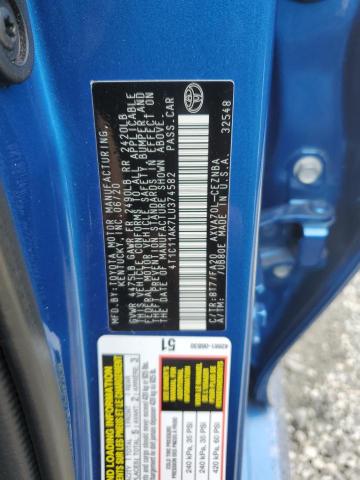 2020 TOYOTA CAMRY LE - 4T1C11AK7LU374582