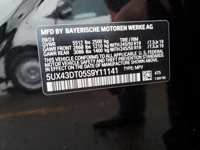2025 BMW X4 M40I - 5UX43DT05S9Y11141