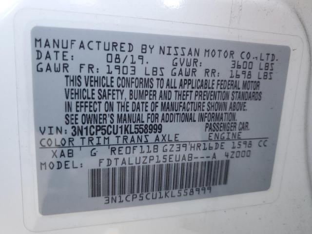 2019 NISSAN KICKS S - 3N1CP5CU1KL558999