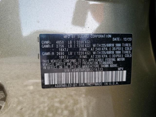 2024 SUBARU OUTBACK TO - 4S4BTAPC6R3216772