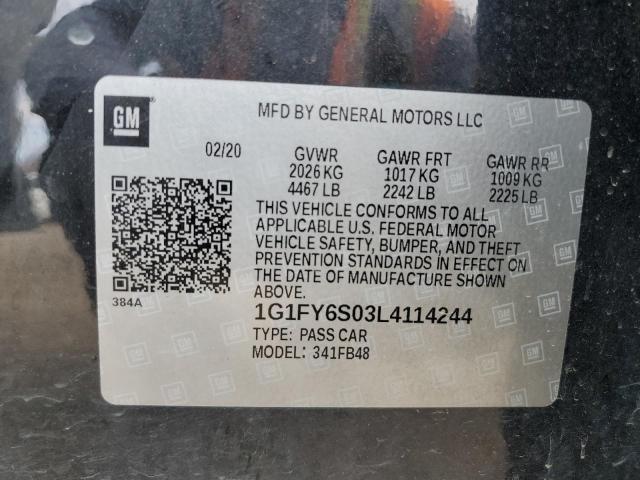 2020 CHEVROLET BOLT EV LT - 1G1FY6S03L4114244