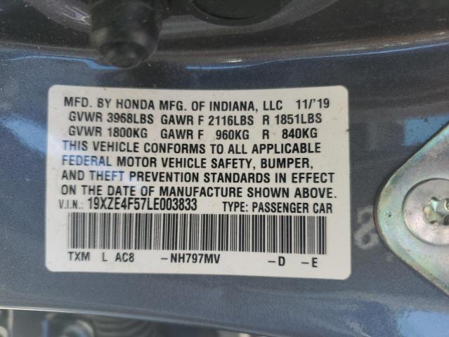 2020 HONDA INSIGHT EX 19XZE4F57LE003833