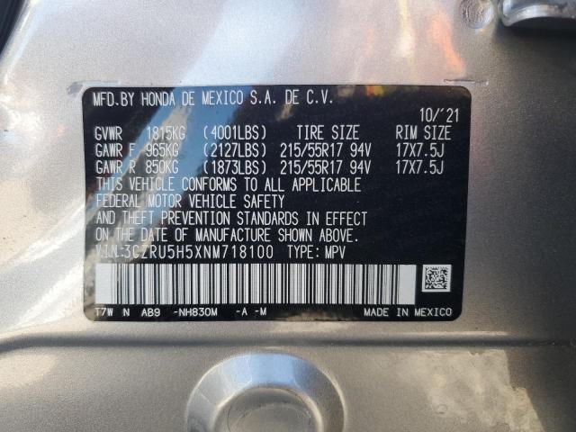 2022 HONDA HR-V EX - 3CZRU5H5XNM718100