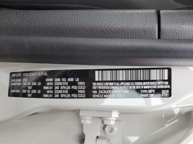 2022 JEEP RENEGADE A - ZACNJDE14NPN77866