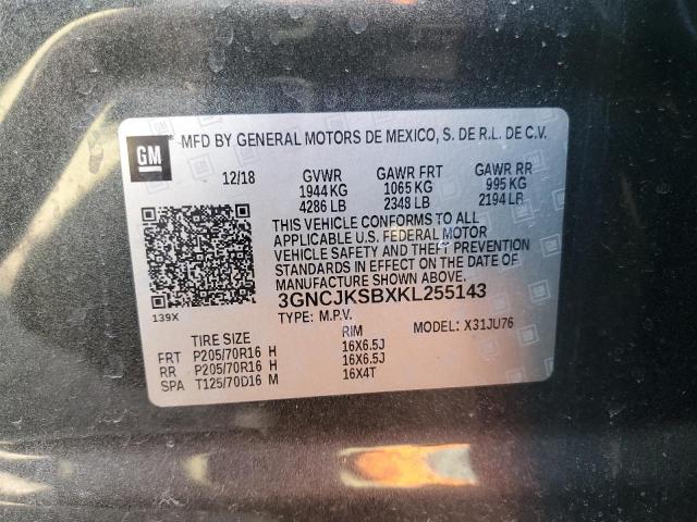 2019 CHEVROLET TRAX LS - 3GNCJKSBXKL255143
