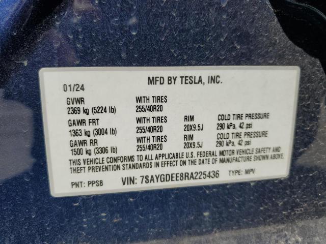 2024 TESLA MODEL Y - 7SAYGDEE8RA225436