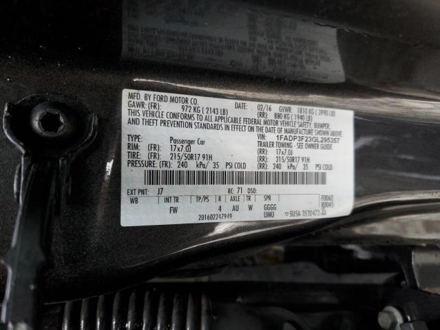 2016 FORD FOCUS 1FADP3F23GL295357