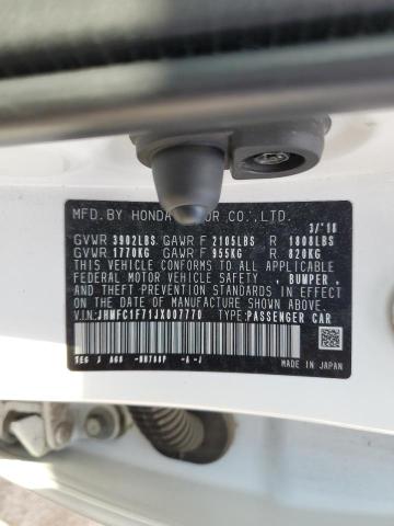 2018 HONDA CIVIC EXL - JHMFC1F71JX007770
