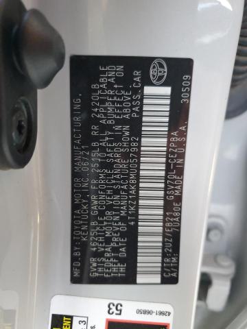 2021 TOYOTA CAMRY TRD - 4T1KZ1AK8MU057982