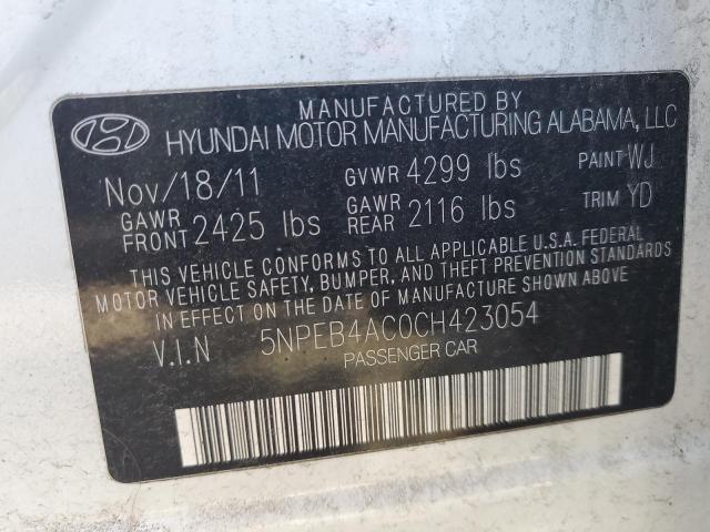 2012 HYUNDAI SONATA GLS - 5NPEB4AC0CH423054