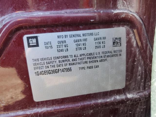2016 BUICK LACROSSE P 1G4GE5G36GF147956