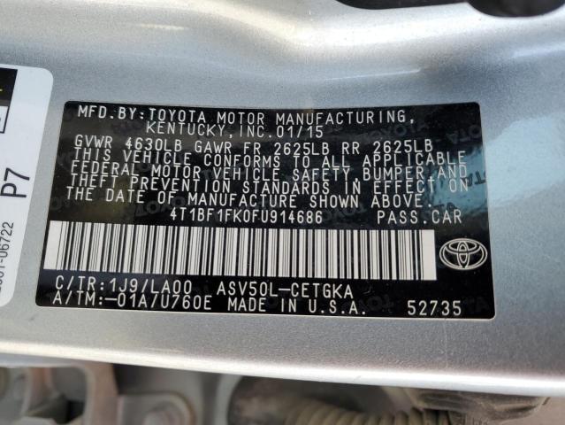 2015 TOYOTA CAMRY LE - 4T1BF1FK0FU914686