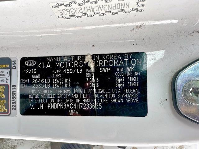 2017 KIA SPORTAGE E - KNDPN3AC4H7233635