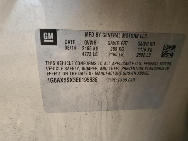 2014 CADILLAC CTS LUXURY - 1G6AX5SX3E0195836
