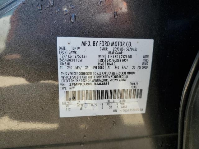 2020 FORD EDGE SEL - 2FMPK3J98LBA03881