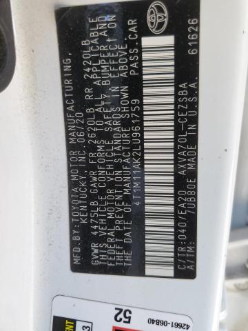 2020 TOYOTA CAMRY SE - 4T1M11AK2LU961759