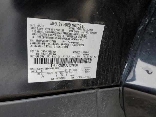 2018 FORD TAURUS SEL - 1FAHP2E8XJG137888