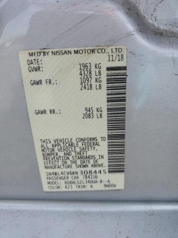 2019 NISSAN ALTIMA SR - 1N4BL4CV6KN308445