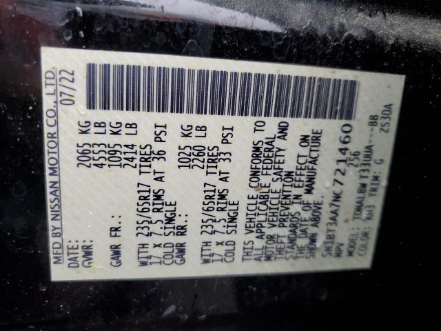 2022 NISSAN ROGUE S 5N1BT3AA7NC721460