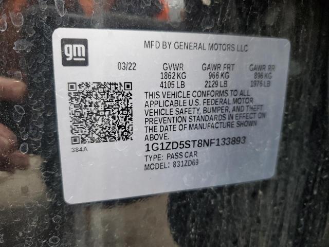 2022 CHEVROLET MALIBU LT - 1G1ZD5ST8NF133893