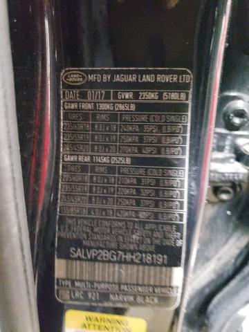 2017 LAND ROVER RANGE ROVE - SALVP2BG7HH218191