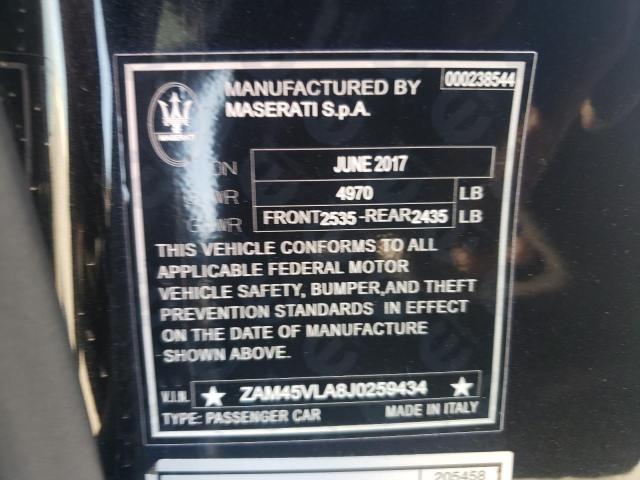 2018 MASERATI GRANTURISM - ZAM45VLA8J0259434