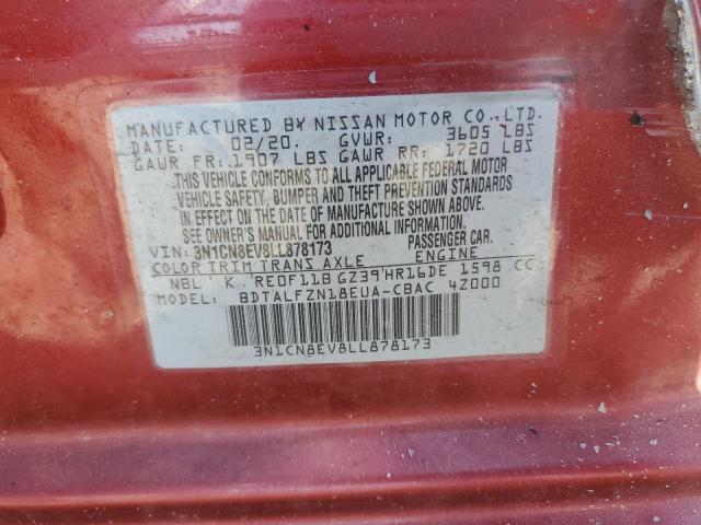 2020 NISSAN VERSA SV 3N1CN8EV8LL878173