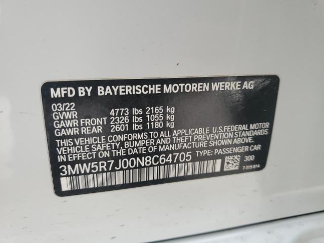 2022 BMW 330XI - 3MW5R7J00N8C64705