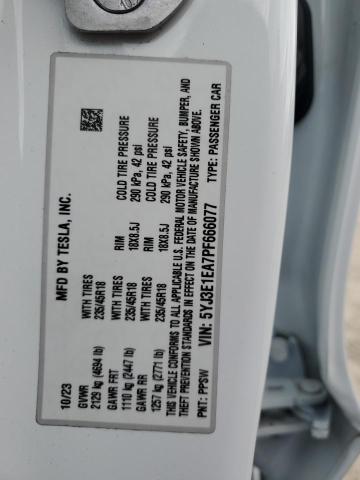 2023 TESLA MODEL 3 - 5YJ3E1EA7PF666077