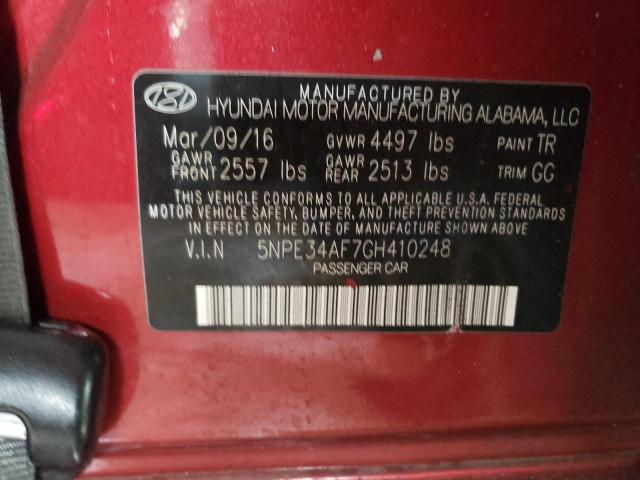 2016 HYUNDAI SONATA SPO - 5NPE34AF7GH410248