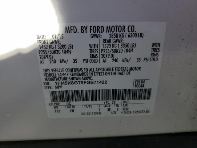 2015 FORD EXPLORER S - 1FM5K8GT9FGB71422