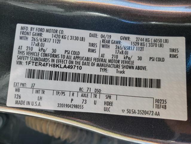 2019 FORD RANGER XL - 1FTER4FH8KLA49710