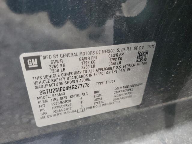 2017 GMC SIERRA K15 - 3GTU2MEC4HG277778