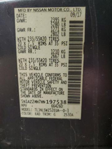 2017 NISSAN MURANO S - 5N1AZ2MH7HN197538