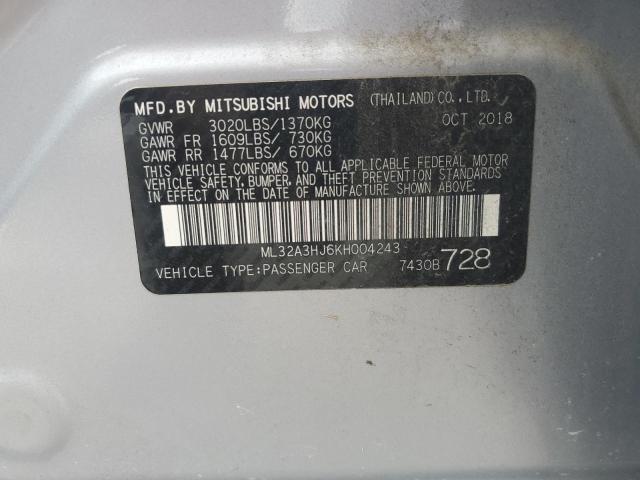 2019 MITSUBISHI MIRAGE ES - ML32A3HJ6KH004243