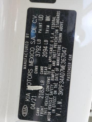 2021 KIA FORTE GT L - 3KPF34AD7ME367047